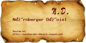 Nürnberger Dániel névjegykártya